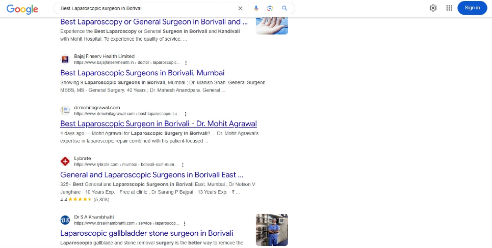 Best Laparoscopic surgeon in Borivali